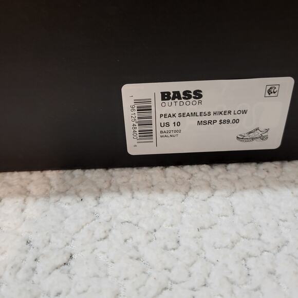 NEW BASS OUTDOOR Men's Peak Seamless Hiker L Hiking Sneaker Walnut SIZE 10 - Picture 9 of 9